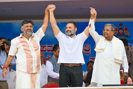 Shivakumar in Delhi, Siddaramaiah to arrive tonight; may discuss K'taka cabinet expansion with Cong leadership